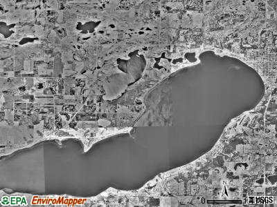Minnewaska township, Minnesota satellite photo by USGS