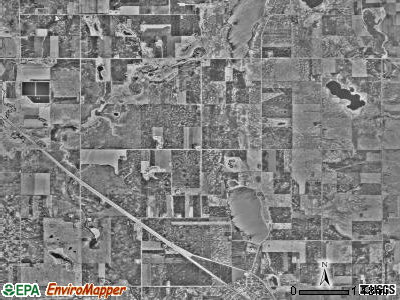 Hodges township, Minnesota satellite photo by USGS