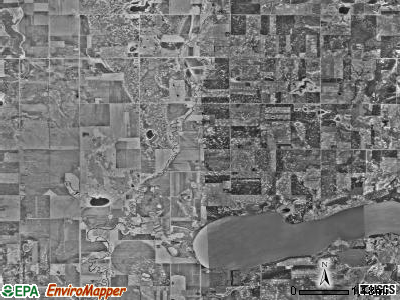 Walden township, Minnesota satellite photo by USGS
