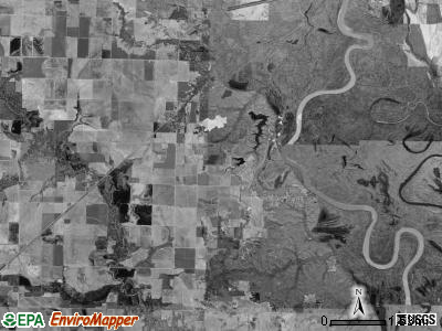 Roc Roe township, Arkansas satellite photo by USGS