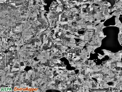 Wyoming township, Minnesota satellite photo by USGS