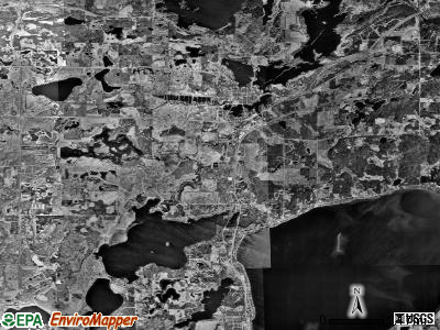 New London township, Minnesota satellite photo by USGS
