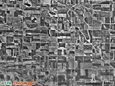 Rosewood township, Minnesota satellite photo by USGS