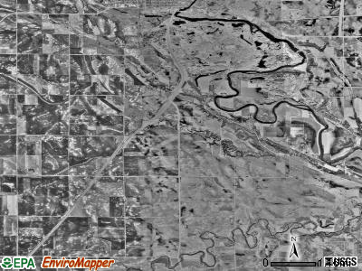 Minnesota Falls township, Minnesota satellite photo by USGS