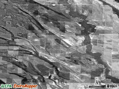 Cleburne township, Arkansas satellite photo by USGS