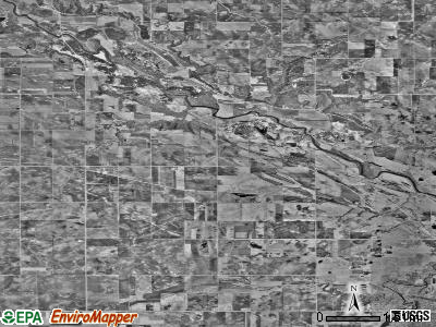 Delhi township, Minnesota satellite photo by USGS
