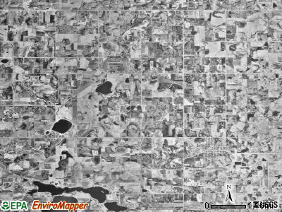 Wheatland township, Minnesota satellite photo by USGS