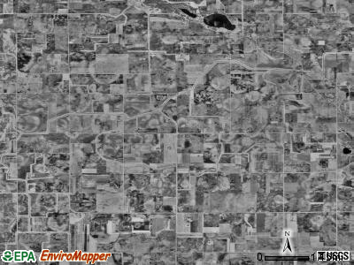 New Sweden township, Minnesota satellite photo by USGS