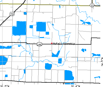 McFall township, AR map