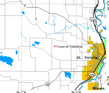 Traverse township, MN map