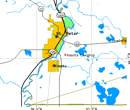 Kasota township, MN map