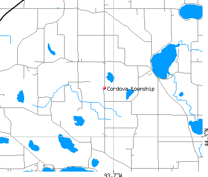 Cordova township, MN map