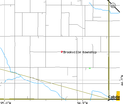 Brookville township, MN map
