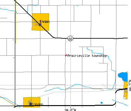Prairieville township, MN map