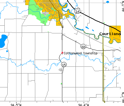 Cottonwood township, MN map