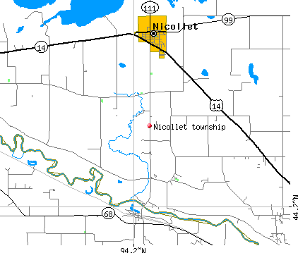 Nicollet township, MN map