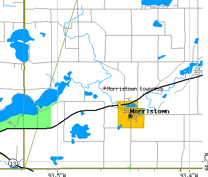 Morristown township, MN map