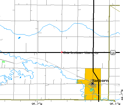Charlestown township, MN map