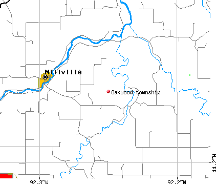 Oakwood township, MN map