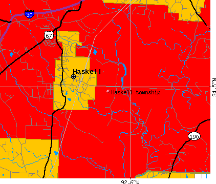 Haskell township, AR map