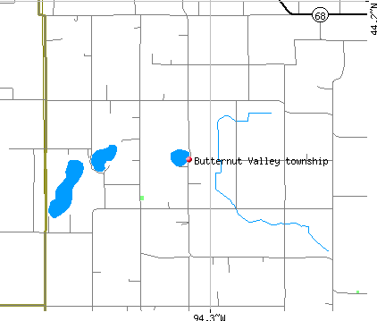 Butternut Valley township, MN map