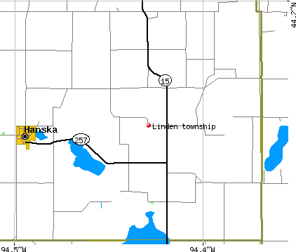 Linden township, MN map