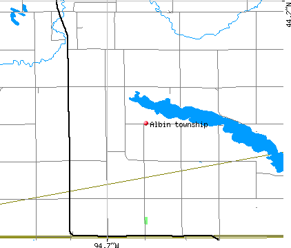Albin township, MN map