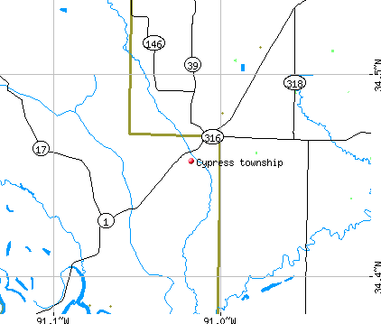 Cypress township, AR map