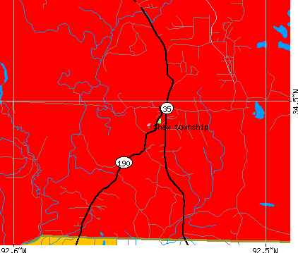 Shaw township, AR map