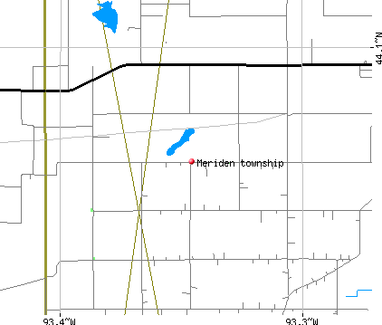 Meriden township, MN map
