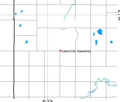 Lowville township, MN map