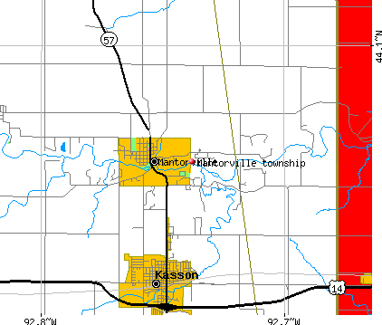 Mantorville township, MN map