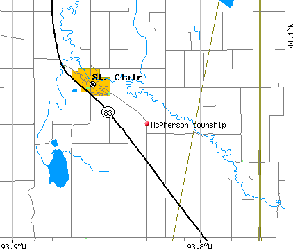 McPherson township, MN map