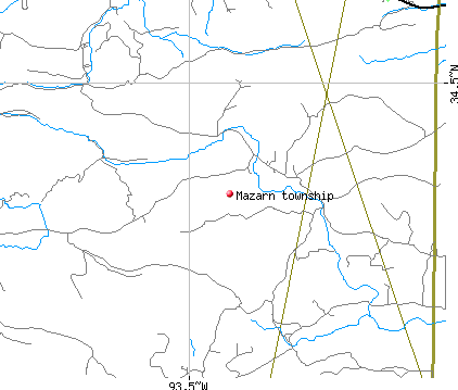 Mazarn township, AR map