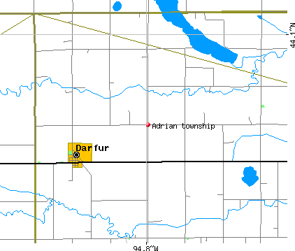 Adrian township, MN map