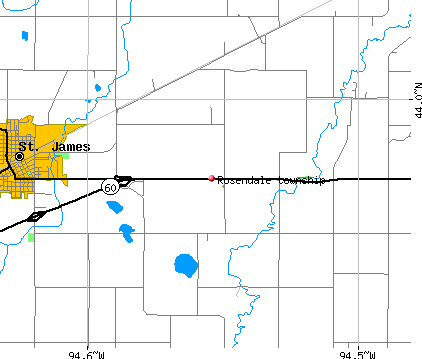 Rosendale township, MN map