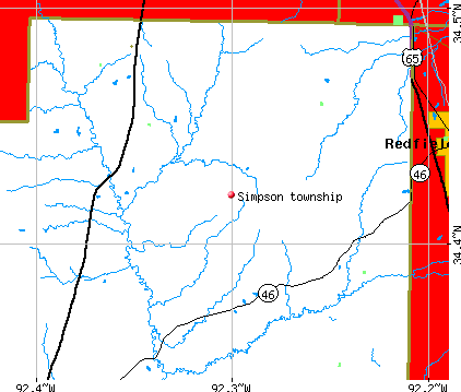 Simpson township, AR map