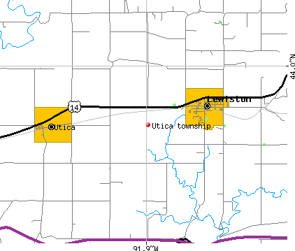 Utica township, MN map