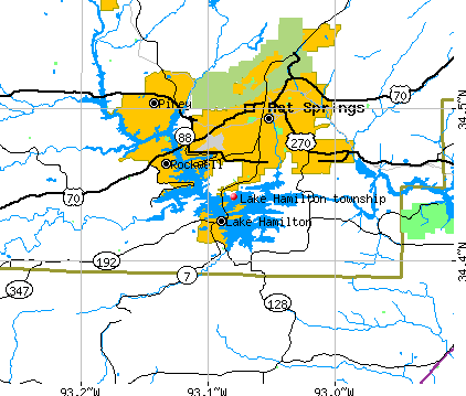 Lake Hamilton township, AR map