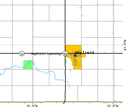 Hayfield township, MN map
