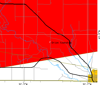 Orion township, MN map