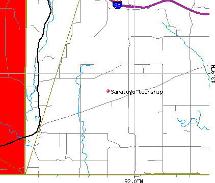Saratoga township, MN map