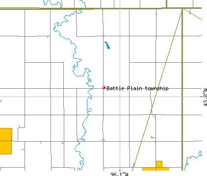 Battle Plain township, MN map
