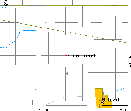 Wilmont township, MN map
