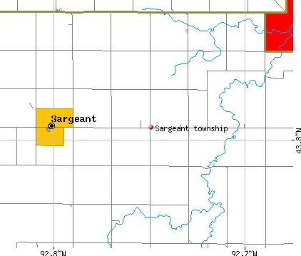 Sargeant township, MN map