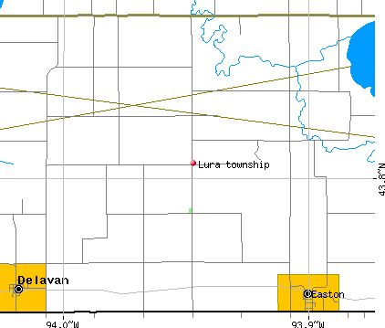 Lura township, MN map