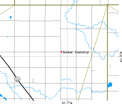 Dunbar township, MN map