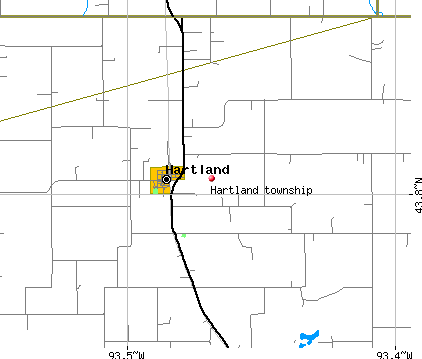 Hartland township, MN map