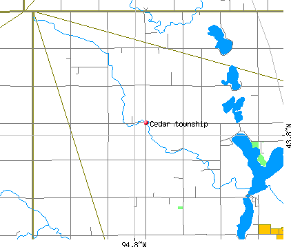 Cedar township, MN map
