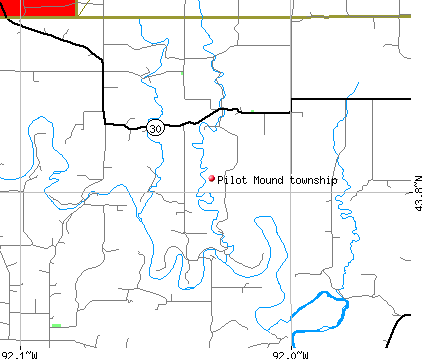 Pilot Mound township, MN map